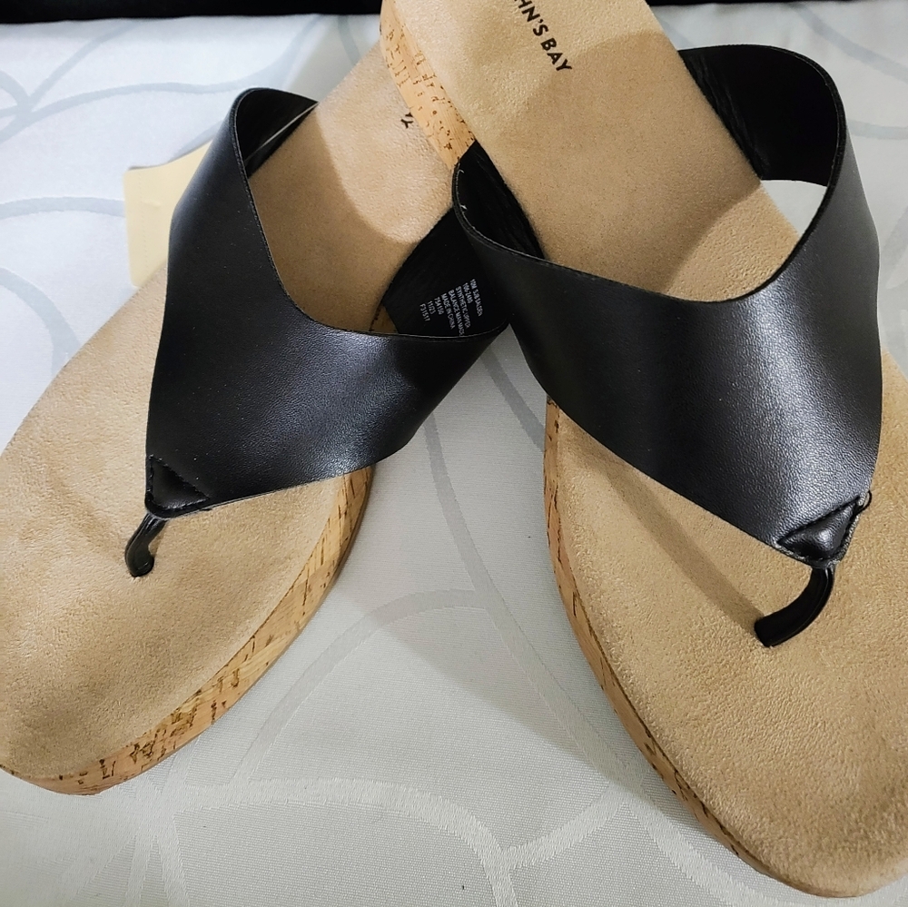 SJB Black Sandal Size 10 M Brand New